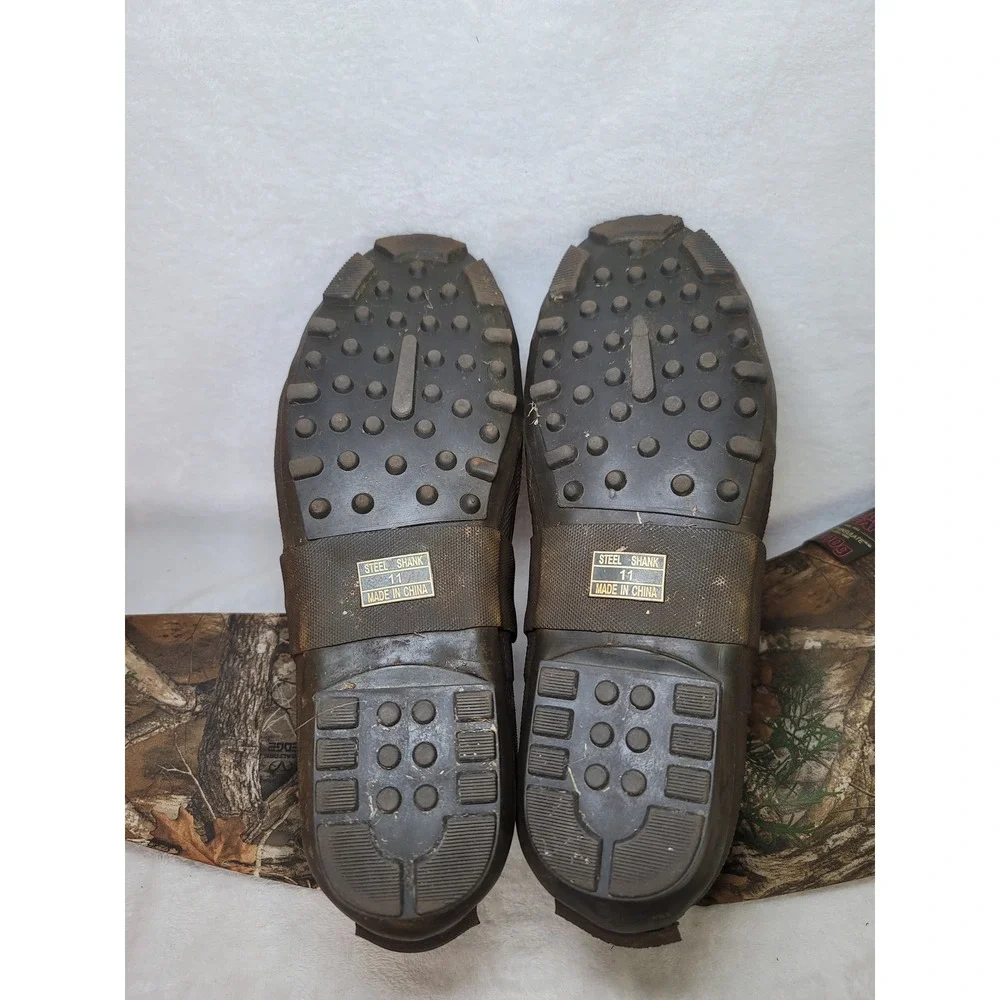 Guide Gear Mens Realtree Edge Camo Rubber Hunting Boots 400g Thinsulate Size 11